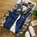 FASHION STYLE FLORAL HOODED MEN & WOMEN BOMBER JACKET