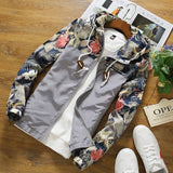 FASHION STYLE FLORAL HOODED MEN & WOMEN BOMBER JACKET