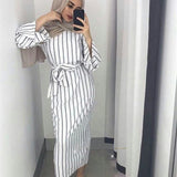 Womens Abaya Stripe