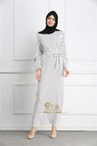 Womens Abaya Stripe