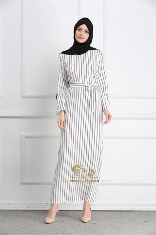 Womens Abaya Stripe