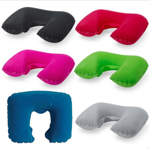 U-miss Functional Inflatable Neck Pillow Inflatable U Shaped Travel Pillow Car Head Neck Rest Air Cushion for Travel Neck Pillow