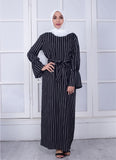 Womens Abaya Stripe