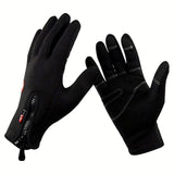Windstopers Gloves Anti Slip Windproof Thermal Warm Touchscreen Glove  Breathable Tactico Winter Men Women Black Zipper Gloves