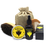 BellyLady Men Moustache Cream Beard Oil Kit with Moustache Comb Brush Storage Bag