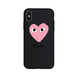 CDG PLAY Comme des Garcons ASSC Logo Brand Soft Case for iPhone 6 6s Plus 7 8 Plus  X Xs Max XR 5s Phone Cover Coque Shell Hull