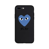 CDG PLAY Comme des Garcons ASSC Logo Brand Soft Case for iPhone 6 6s Plus 7 8 Plus  X Xs Max XR 5s Phone Cover Coque Shell Hull