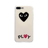 CDG PLAY Comme des Garcons ASSC Logo Brand Soft Case for iPhone 6 6s Plus 7 8 Plus  X Xs Max XR 5s Phone Cover Coque Shell Hull
