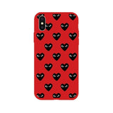CDG PLAY Comme des Garcons ASSC Logo Brand Soft Case for iPhone 6 6s Plus 7 8 Plus  X Xs Max XR 5s Phone Cover Coque Shell Hull