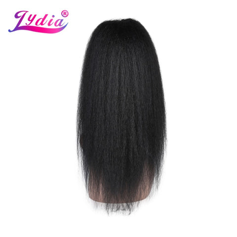 Lydia Heat Resistant Synthetic 20"-22" Kinky Straight Hair With Two Plastic Combs Ponytail Extensions All Colors Available