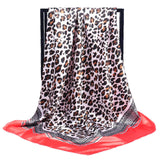 Women Scarf Silk Winter Print Foulard Satin Square Head Scarves Women Luxury Designer Shawls 90*90cm Bandana Large Muslim Hijab
