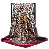 Women Scarf Silk Winter Print Foulard Satin Square Head Scarves Women Luxury Designer Shawls 90*90cm Bandana Large Muslim Hijab