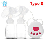Real Bubee Single/Double Electric Breast Pump With Milk Bottle Infant USB BPA free Powerful Breast Pumps Baby Breast Feeding