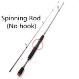 2019 New 1.8m 2 Segments fishing rod M Power line wt.6-15lb lure wt.1/8-3/4oz Carbon Spinning Casting Lure Fishing Rod