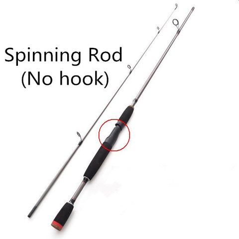 2019 New 1.8m 2 Segments fishing rod M Power line wt.6-15lb lure wt.1/8-3/4oz Carbon Spinning Casting Lure Fishing Rod