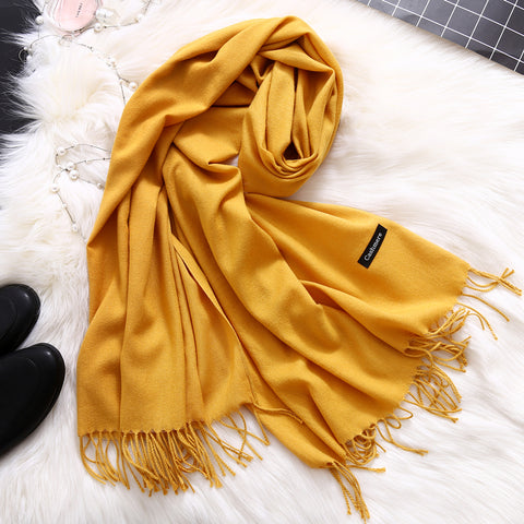 Fashion 2019 new spring winter scarves for women shawls and wraps lady pashmina pure long cashmere head scarf hijabs stoles