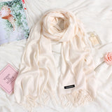 Fashion 2019 new spring winter scarves for women shawls and wraps lady pashmina pure long cashmere head scarf hijabs stoles