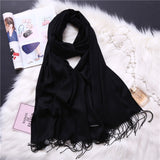 Fashion 2019 new spring winter scarves for women shawls and wraps lady pashmina pure long cashmere head scarf hijabs stoles