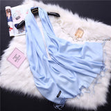 Fashion 2019 new spring winter scarves for women shawls and wraps lady pashmina pure long cashmere head scarf hijabs stoles