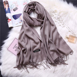 Fashion 2019 new spring winter scarves for women shawls and wraps lady pashmina pure long cashmere head scarf hijabs stoles