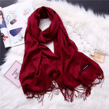 Fashion 2019 new spring winter scarves for women shawls and wraps lady pashmina pure long cashmere head scarf hijabs stoles