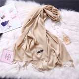 Fashion 2019 new spring winter scarves for women shawls and wraps lady pashmina pure long cashmere head scarf hijabs stoles