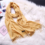Fashion 2019 new spring winter scarves for women shawls and wraps lady pashmina pure long cashmere head scarf hijabs stoles