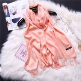Fashion 2019 new spring winter scarves for women shawls and wraps lady pashmina pure long cashmere head scarf hijabs stoles