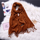 Fashion 2019 new spring winter scarves for women shawls and wraps lady pashmina pure long cashmere head scarf hijabs stoles