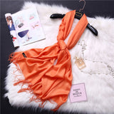 Fashion 2019 new spring winter scarves for women shawls and wraps lady pashmina pure long cashmere head scarf hijabs stoles