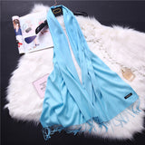 Fashion 2019 new spring winter scarves for women shawls and wraps lady pashmina pure long cashmere head scarf hijabs stoles