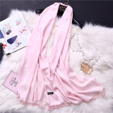 Fashion 2019 new spring winter scarves for women shawls and wraps lady pashmina pure long cashmere head scarf hijabs stoles
