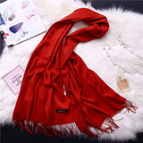 Fashion 2019 new spring winter scarves for women shawls and wraps lady pashmina pure long cashmere head scarf hijabs stoles