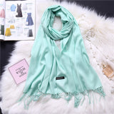 Fashion 2019 new spring winter scarves for women shawls and wraps lady pashmina pure long cashmere head scarf hijabs stoles