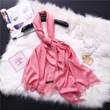 Fashion 2019 new spring winter scarves for women shawls and wraps lady pashmina pure long cashmere head scarf hijabs stoles