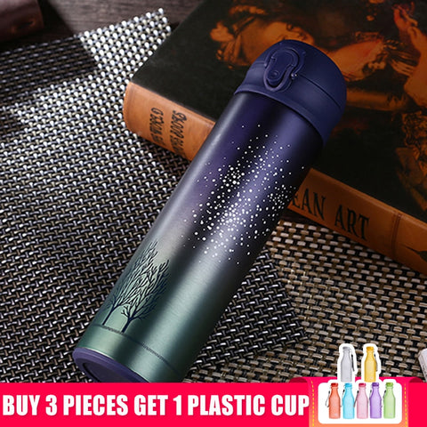 New Design Double Wall Stainless Steel Vacuum Flasks 500ml Thermos Cup Coffee Tea Milk Travel Mug Thermo Bottle Gifts Thermocup